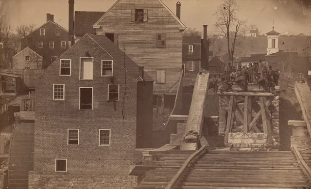 Railroad Visions wallpaper: End of the Bridge after Burnside Attack Fredericksburg Virginia 1863